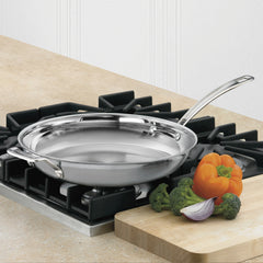 MultiClad Pro Triple Ply Stainless Cookware 12'' Skillet with Helper Handle