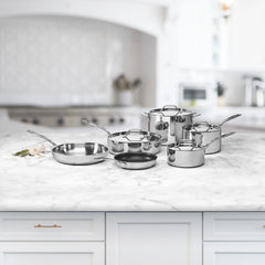 Custom-Clad 5-Ply Stainless Steel 10 Piece Cookware Set